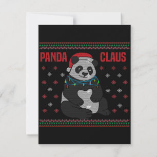 Weihnachtsmann Pand  Schönes Panda-Design Einladung