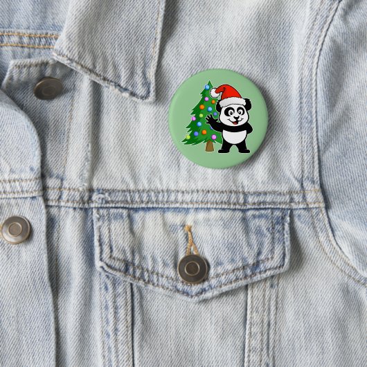 Weihnachtsmann-Panda Button (Beispiel)