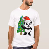 Weihnachtsmann Panda T-Shirt (Vorderseite)