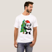 Weihnachtsmann Panda T-Shirt (Vorne ganz)