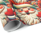 Weihnachtsmann Papai Noel Baba Saint Nicholas Kris Geschenkpapier (Rolleneckpunkt)