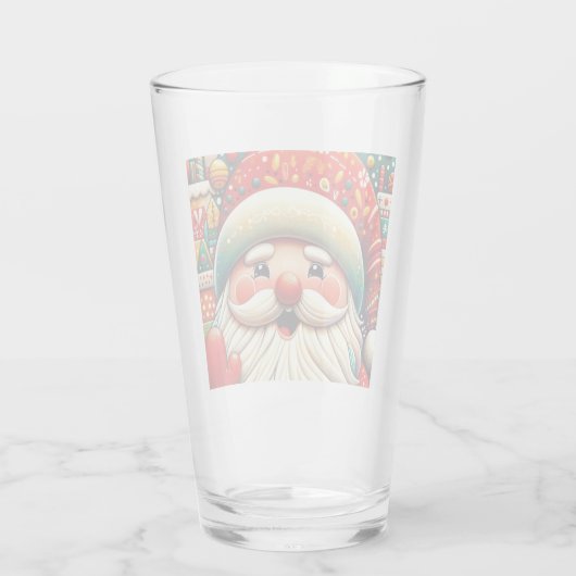 Weihnachtsmann Papai Noel Baba Saint Nicholas Kris Glas (Rückseite)