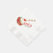 Weihnachtsmann, Papier Cocktail Napkin Serviette (Ecke)