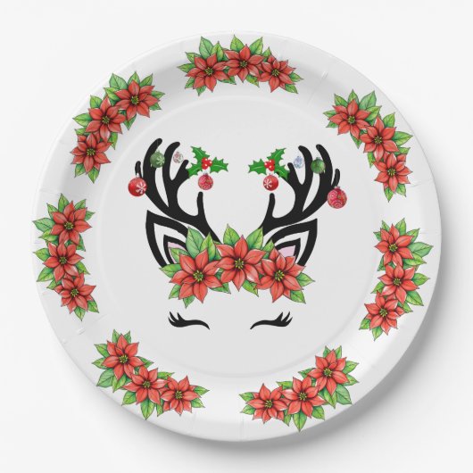 Weihnachtsmann Pappteller (Vorderseite)