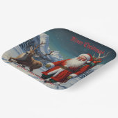 Weihnachtsmann Pappteller (Gewinkelt)