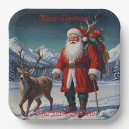 Weihnachtsmann Pappteller