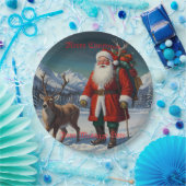 Weihnachtsmann Pappteller (Party)