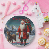 Weihnachtsmann Pappteller (Party)