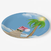 Weihnachtsmann Pappteller (Schrägansicht)