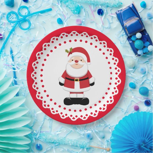 Weihnachtsmann Pappteller (Party)