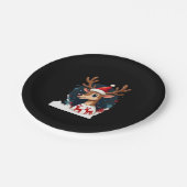 Weihnachtsmann Pappteller (Schrägansicht)