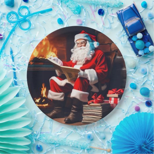 Weihnachtsmann Pappteller (Party)