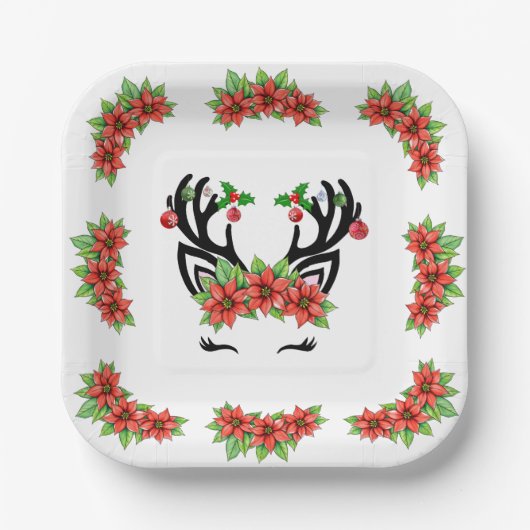Weihnachtsmann Pappteller (Vorderseite)