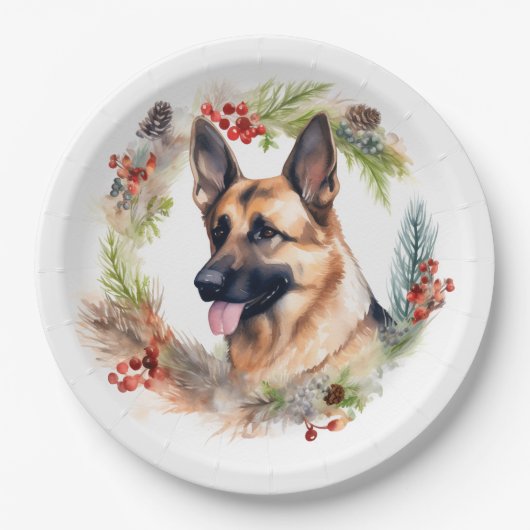 Weihnachtsmann Pappteller (Vorderseite)