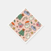 Weihnachtsmann-Party Serviette (Ecke)