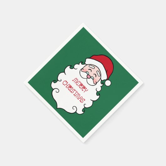 Weihnachtsmann-Party Serviette (Ecke)