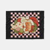 Weihnachtsmann Patchwork Matching Family 20 Fleecedecke (Vorderseite (Horizontal))