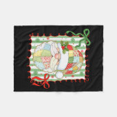 Weihnachtsmann-Patchwork-Weihnachten-Frauen im Pre Fleecedecke (Vorderseite (Horizontal))