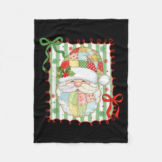 Weihnachtsmann-Patchwork-Weihnachten-Frauen im Pre Fleecedecke (Vorderseite)