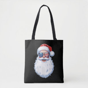 Weihnachtsmann Patriotische USA Sonnenbrille Weihn Tasche