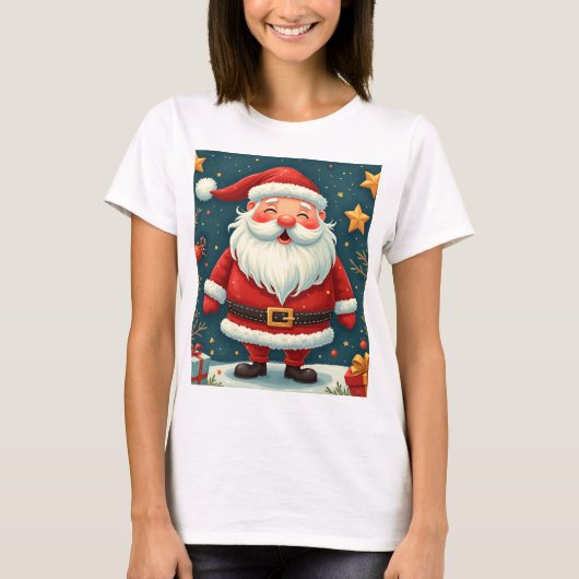 Weihnachtsmann-Pattern-T - Shirt (Vorderseite)