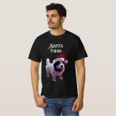 Weihnachtsmann-Paws-Hund T-Shirt (Vorne ganz)