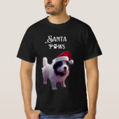 Weihnachtsmann-Paws-Hund T-Shirt (Vorderseite)