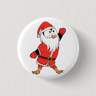 Weihnachtsmann Penguin Weihnachten bereit Button