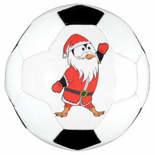 Weihnachtsmann Penguin Weihnachten bereit Fußball
