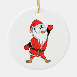 Weihnachtsmann Penguin Weihnachten bereit Keramik Ornament