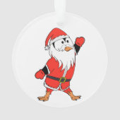 Weihnachtsmann Penguin Weihnachten bereit Ornament (Rückseite)