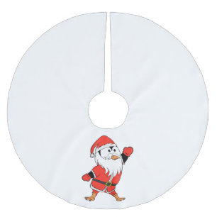 Weihnachtsmann Penguin Weihnachten bereit Polyester Weihnachtsbaumdecke