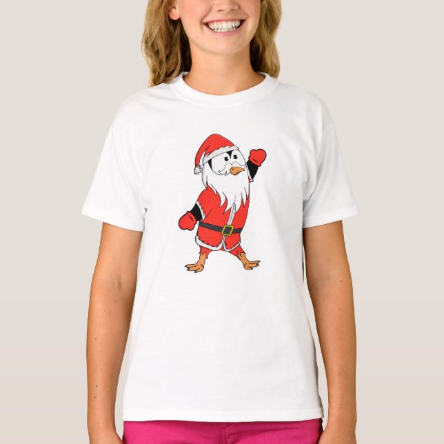Weihnachtsmann Penguin Weihnachten bereit T-Shirt (Vorderseite)