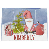 Weihnachtsmann Personalisierte Weihnachtsfeier Gro Große Geschenktüte (Rückseite)