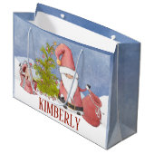 Weihnachtsmann Personalisierte Weihnachtsfeier Gro Große Geschenktüte (Vorderseite Schrägansicht)