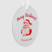 Weihnachtsmann Personalisierte Weihnachtsfeier Ornament (Vorderseite)