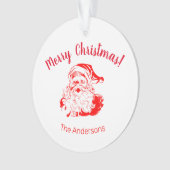 Weihnachtsmann Personalisierte Weihnachtsfeier Ornament (Vorderseite)