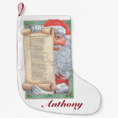 Weihnachtsmann (personalizable) kleiner weihnachtsstrumpf (Vorderseite)