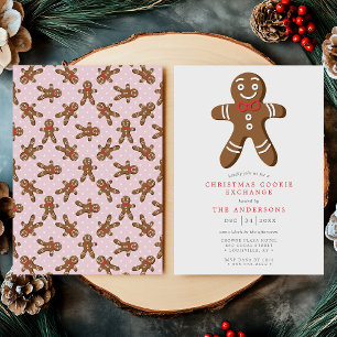 Weihnachtsmann-Pfefferkuchen-Mann-Cookie-Tausch Einladung