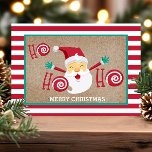 Weihnachtsmann Pfefferminz personalisiertes Weihna Postkarte