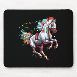 Weihnachtsmann Pferd Weihnachten Kunst Reitkleid Mousepad