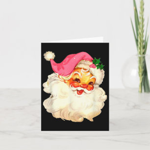 Weihnachtsmann Pink Weihnachtsgesicht Alte Weihnac Karte