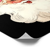 Weihnachtsmann Pink Weihnachtsgesicht Alte Weihnac Poster (Ecke)