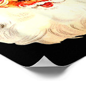 Weihnachtsmann Pink Weihnachtsgesicht Alte Weihnac Poster (Ecke)