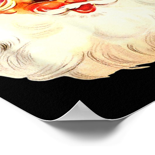 Weihnachtsmann Pink Weihnachtsgesicht Alte Weihnac Poster (Ecke)