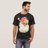 Weihnachtsmann Pink Weihnachtsgesicht Alte Weihnac T-Shirt (Vorne ganz)