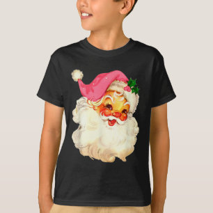 Weihnachtsmann Pink Weihnachtsgesicht Alte Weihnac T-Shirt