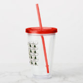 Weihnachtsmann Plastic Cup mit Stroh Acryltrinkbecher (Links)