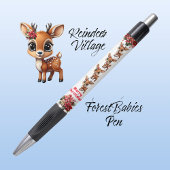 Weihnachtsmann Poinsettia Grafik, weiß Kugelschreiber