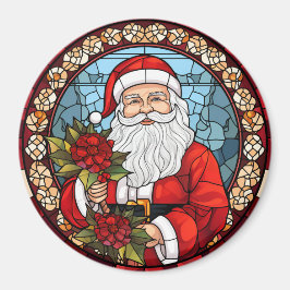 Weihnachtsmann Poinsettia Kühlschrank Magnet